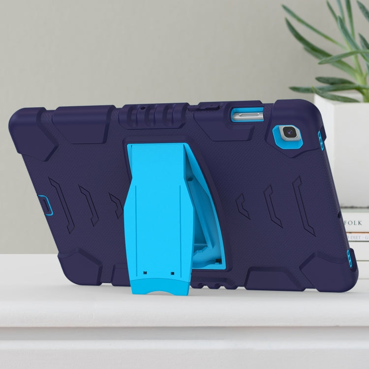 3-Layer Protection Screen Frame + PC + Silicone Shockproof Combination Case with Holder For Samsung Galaxy Tab S5e T720(NavyBlue + Blue) - Tab S5E 10.5 T720 / T725 by PMC Jewellery | Online Shopping South Africa | PMC Jewellery | Buy Now Pay Later Mobicred