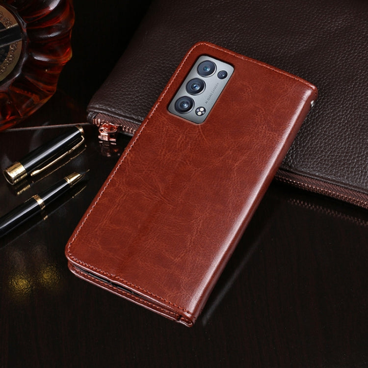 For OPPO Reno 6 Pro 5G idewei Crazy Horse Texture Horizontal Flip Leather Case with Holder & Card Slots & Wallet(Rose Red) - OPPO Cases by idewei | Online Shopping South Africa | PMC Jewellery | Buy Now Pay Later Mobicred