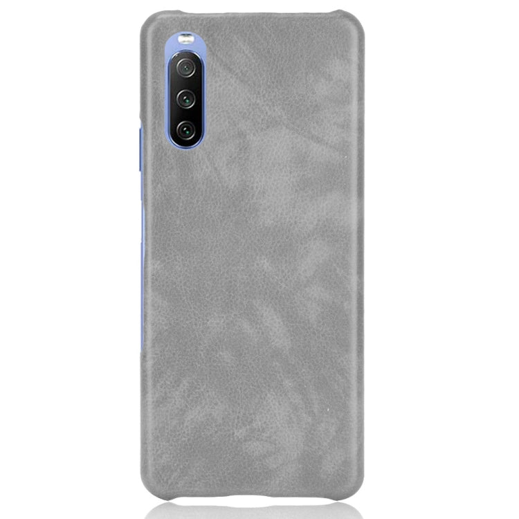 For Sony Xperia 10 III Shockproof Litchi Texture PC + PU Case(Grey) - Sony Cases by PMC TechLife | Online Shopping South Africa | PMC TechLife | Buy Now Pay Later Mobicred