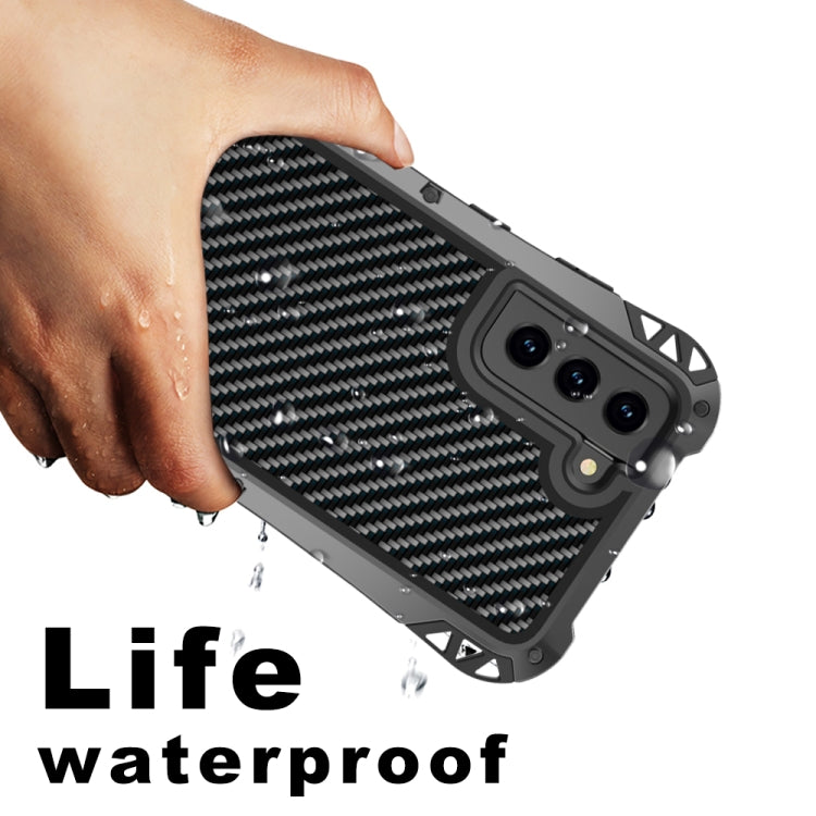 For Samsung Galaxy S21 FE R-JUST AMIRA Shockproof Dustproof Waterproof Metal Protective Case(Black) - free shipping - PMC TechLife - Order now!