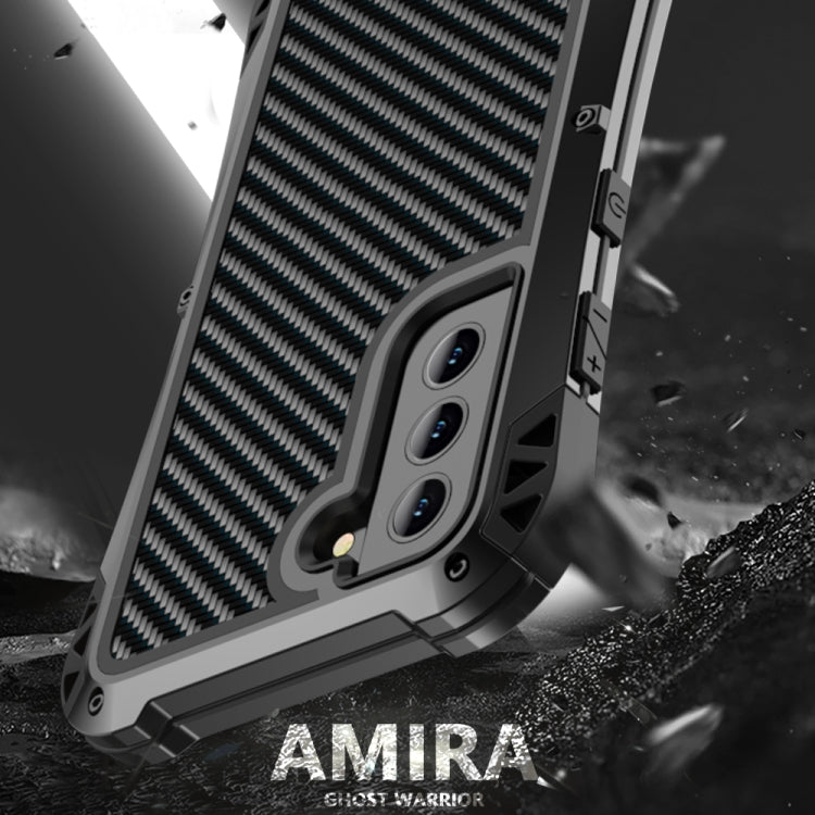 For Samsung Galaxy S21 FE R-JUST AMIRA Shockproof Dustproof Waterproof Metal Protective Case(Black) - free shipping - PMC TechLife - Order now!