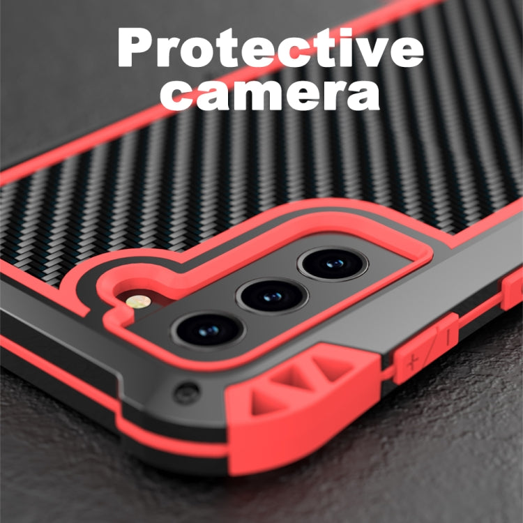 For Samsung Galaxy S21 FE R-JUST AMIRA Shockproof Dustproof Waterproof Metal Protective Case(Red) - Galaxy Phone Cases by R-JUST | Online Shopping South Africa | PMC TechLife | Buy Now Pay Later Mobicred