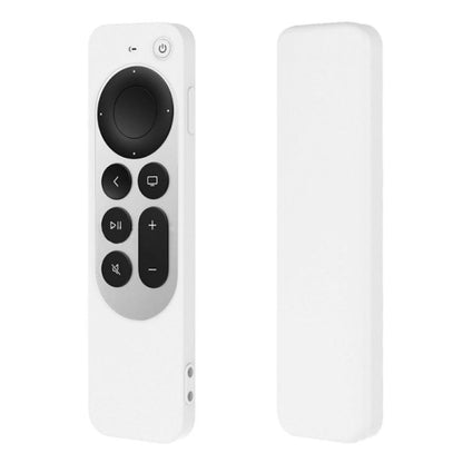 Silicone Protective Case Cover with Rope For Apple TV 4K 4th Siri Remote Controller(White) - Apple TV Accessories by PMC Jewellery | Online Shopping South Africa | PMC Jewellery