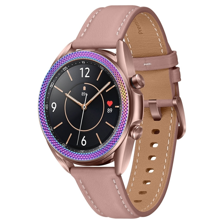 For Samsung Galaxy Watch 3 41mm Smart Watch Rhombus Texture Bezel Ring(Colorful) - Watch Cases by ENKAY | Online Shopping South Africa | PMC Jewellery | Buy Now Pay Later Mobicred