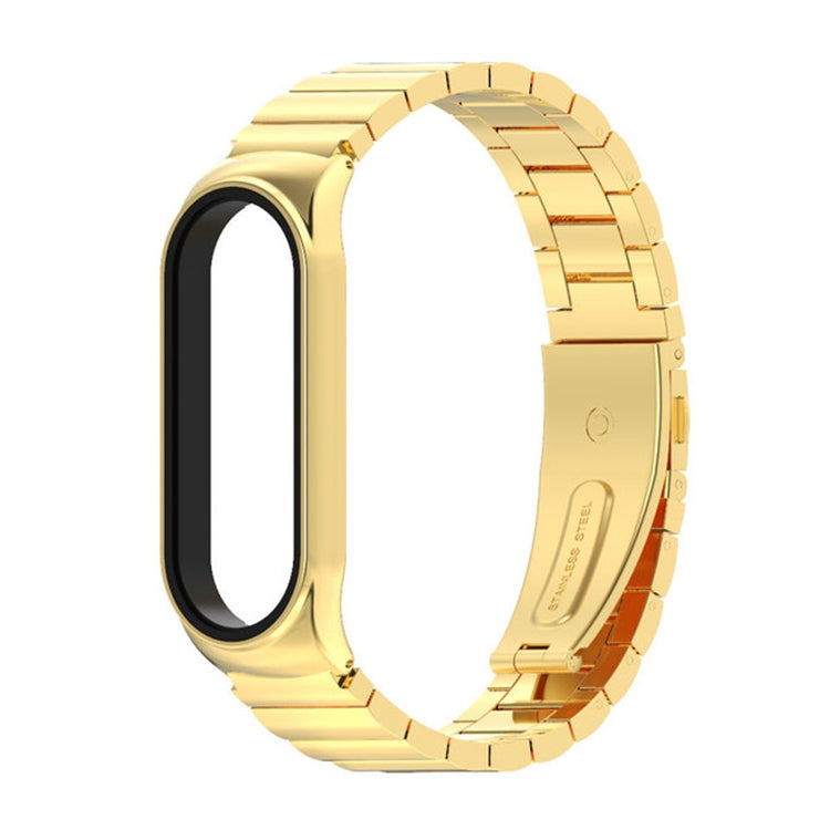 For Xiaomi Mi Band 6 / 5 / 4 / 3 Mijobs Metal CS Bamboo Joint Stainless Steel Watch Band(Gold) - Watch Bands by MIJOBS | Online Shopping South Africa | PMC Jewellery | Buy Now Pay Later Mobicred