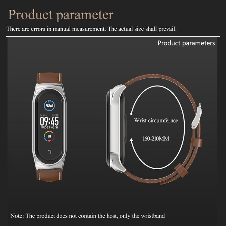 For Xiaomi Mi Band 6 / 5 / 4 / 3 Mijobs CS Microfiber Leather Watch Band(Black + Silver) - Watch Bands by MIJOBS | Online Shopping South Africa | PMC Jewellery | Buy Now Pay Later Mobicred