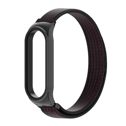 For Xiaomi Mi Band 6 / 5 / 4 / 3 Mijobs CS Breathable Nylon Watch Band(Black Red) - Watch Bands by MIJOBS | Online Shopping South Africa | PMC Jewellery | Buy Now Pay Later Mobicred