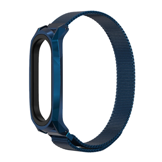 For Xiaomi Mi Band 6 / 5 / 4 / 3 Mijobs Milan Magnetic GT Stainless Steel Watch Band(Blue) - Watch Bands by MIJOBS | Online Shopping South Africa | PMC Jewellery | Buy Now Pay Later Mobicred