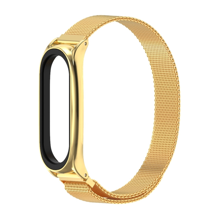 For Xiaomi Mi Band 6 / 5 / 4 / 3 Mijobs Milan Magnetic Plus Stainless Steel Watch Band(Gold) - Watch Bands by MIJOBS | Online Shopping South Africa | PMC Jewellery | Buy Now Pay Later Mobicred