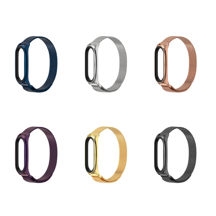 For Xiaomi Mi Band 6 / 5 / 4 / 3 Mijobs Milan Magnetic Plus Stainless Steel Watch Band(Gold) - Watch Bands by MIJOBS | Online Shopping South Africa | PMC Jewellery | Buy Now Pay Later Mobicred