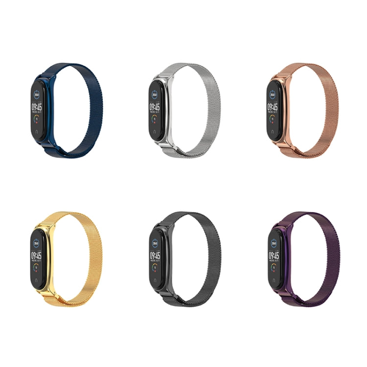 For Xiaomi Mi Band 6 / 5 / 4 / 3 Mijobs Milan Magnetic Plus Stainless Steel Watch Band(Gold) - Watch Bands by MIJOBS | Online Shopping South Africa | PMC Jewellery | Buy Now Pay Later Mobicred