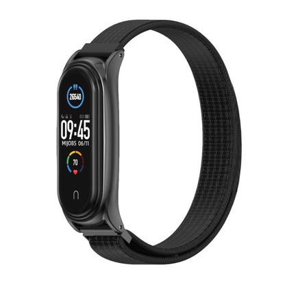 For Xiaomi Mi Band 6 / 5 / 4 / 3 Mijobs Nylon Loop Plus Watch Band Watch Band(Black) - Watch Bands by MIJOBS | Online Shopping South Africa | PMC Jewellery | Buy Now Pay Later Mobicred