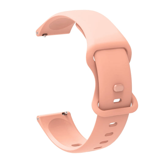 20mm For Amazfit GTS4 / GTS4 mini / GTS3 Universal Inner Back Buckle Perforation Silicone Watch Band(Pink) - Watch Bands by MIJOBS | Online Shopping South Africa | PMC Jewellery | Buy Now Pay Later Mobicred