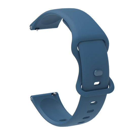 20mm For Amazfit GTS4 / GTS4 mini / GTS3 Universal Inner Back Buckle Perforation Silicone Watch Band(Midnight Blue) - Watch Bands by MIJOBS | Online Shopping South Africa | PMC Jewellery | Buy Now Pay Later Mobicred