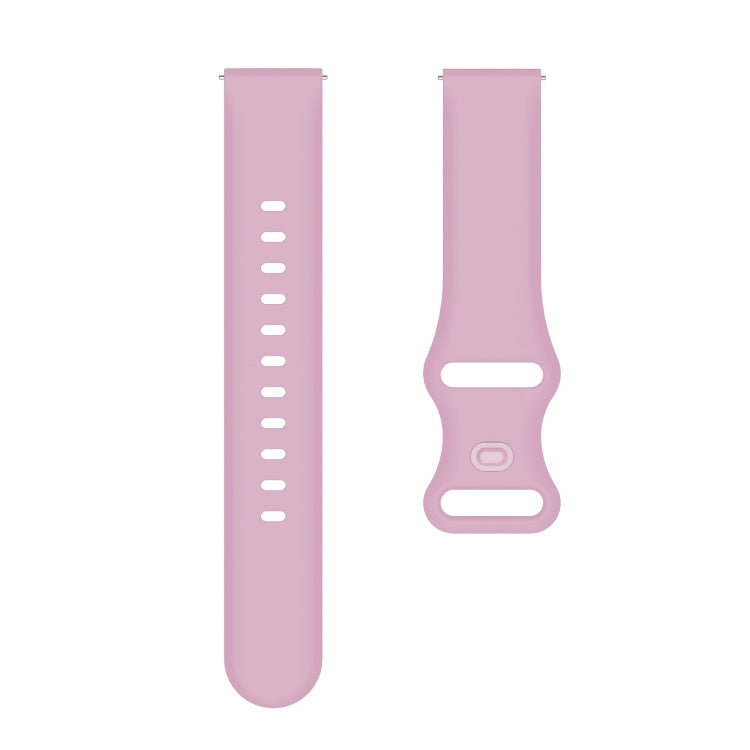 22mm For Xiaomi Haylou RT RS3 LS04 / LS05S Universal Inner Back Buckle Perforation Silicone Watch Band(Light Purple) - Watch Bands by MIJOBS | Online Shopping South Africa | PMC Jewellery | Buy Now Pay Later Mobicred