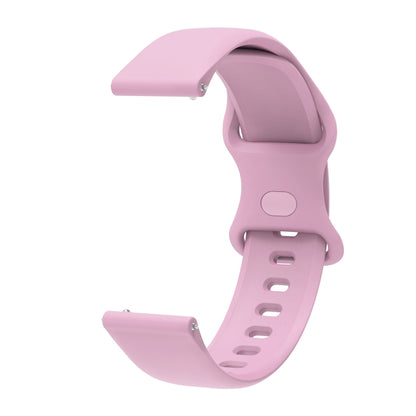 22mm For Xiaomi Haylou RT RS3 LS04 / LS05S Universal Inner Back Buckle Perforation Silicone Watch Band(Light Purple) - Watch Bands by MIJOBS | Online Shopping South Africa | PMC Jewellery | Buy Now Pay Later Mobicred