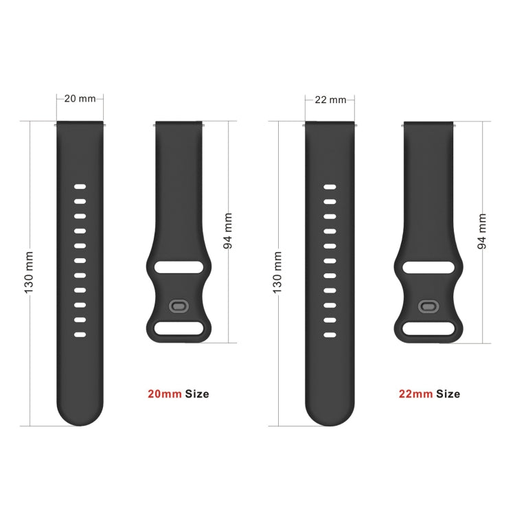 22mm For Xiaomi Haylou RT RS3 LS04 / LS05S Universal Inner Back Buckle Perforation Silicone Watch Band(Pink) - Watch Bands by MIJOBS | Online Shopping South Africa | PMC Jewellery | Buy Now Pay Later Mobicred