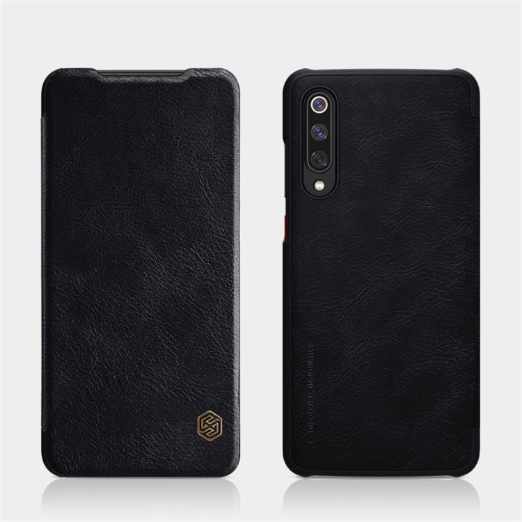 For Xiaomi Mi 9 Pro 5G NILLKIN QIN Series Crazy Horse Texture Horizontal Flip Leather Case with Card Slot(Black) - Xiaomi Cases by NILLKIN | Online Shopping South Africa | PMC Jewellery