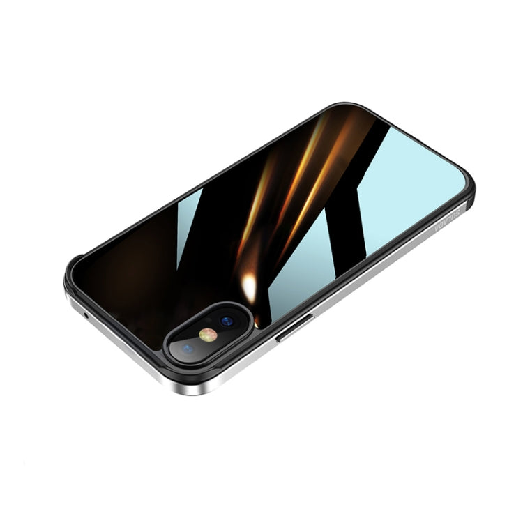 For iPhone XR SULADA Shockproof Aviation Aluminum Metal Frame + Nano Glass + TPU Protective Case(Silver) - More iPhone Cases by SULADA | Online Shopping South Africa | PMC Jewellery | Buy Now Pay Later Mobicred