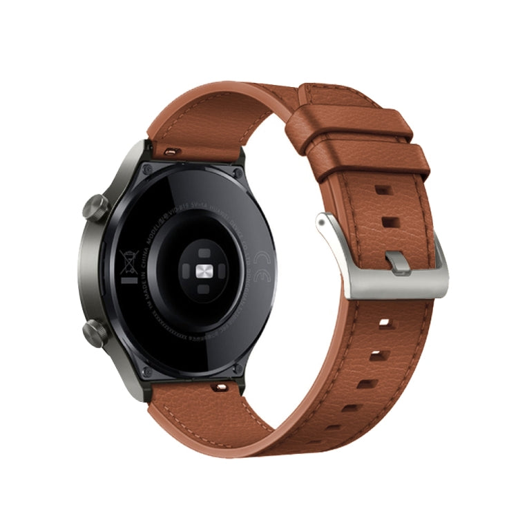For Huawei Watch GT2 Pro Leather Watch Band(Brown) - Watch Bands by PMC TechLife | Online Shopping South Africa | PMC TechLife | Buy Now Pay Later Mobicred