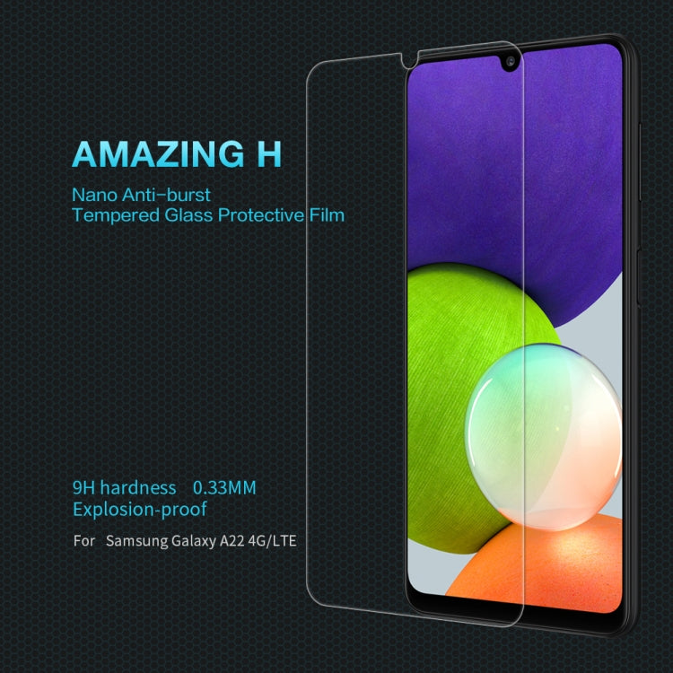 For Samsung Galaxy A22 4G LTE NILLKIN H Explosion-proof Tempered Glass Film - Galaxy Tempered Glass by NILLKIN | Online Shopping South Africa | PMC Jewellery | Buy Now Pay Later Mobicred