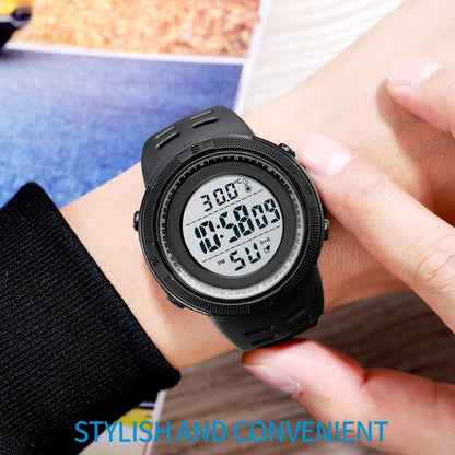 SKMEI 1681 Multifunctional LED Digital Display Luminous Electronic Watch, Support Body / Ambient Temperature Measurement(Black White) - LED Digital Watches by SKMEI | Online Shopping South Africa | PMC Jewellery | Buy Now Pay Later Mobicred