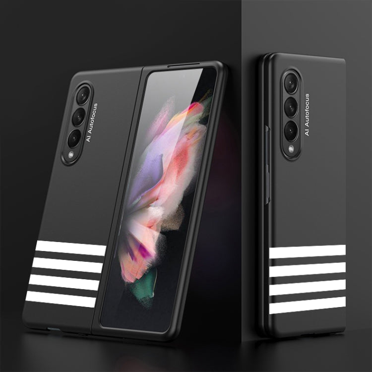 For Samsung Galaxy Z Fold3 5G GKK Ultra-thin Full Coverage Painted Protective Case(Four Bars Black) - Galaxy Phone Cases by GKK | Online Shopping South Africa | PMC TechLife | Buy Now Pay Later Mobicred
