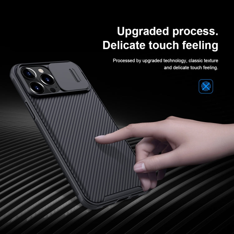 For iPhone 13 Pro NILLKIN Black Mirror Pro Series Camshield Full Coverage Dust-proof Scratch Resistant Phone Case (Black) - iPhone 13 Pro Cases by NILLKIN | Online Shopping South Africa | PMC Jewellery