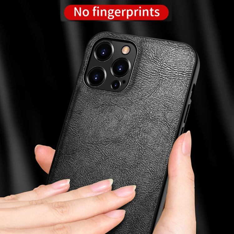 For iPhone 13 SULADA Shockproof TPU + Handmade Leather Protective Case(Brown) - free shipping - PMC TechLife - Order now!
