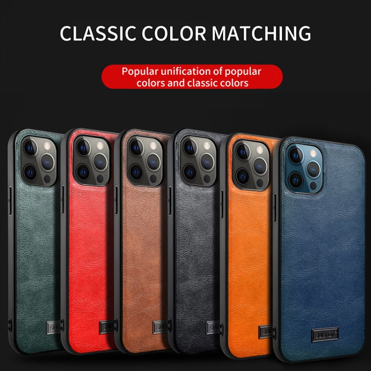 For iPhone 13 Pro SULADA Shockproof TPU + Handmade Leather Protective Case (Brown) - iPhone 13 Pro Cases by SULADA | Online Shopping South Africa | PMC TechLife | Buy Now Pay Later Mobicred