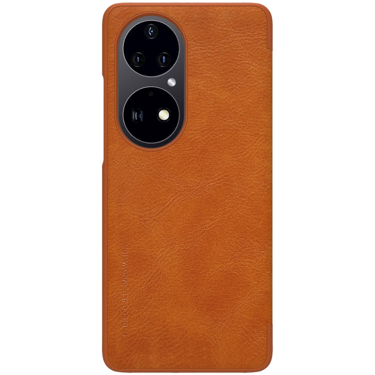 For Huawei P50 Pro NILLKIN QIN Series Crazy Horse Texture Horizontal Flip Leather Case with Card Slot(Brown) - Huawei Cases by NILLKIN | Online Shopping South Africa | PMC Jewellery