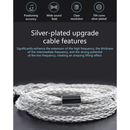 KZ 3.5mm Plug 784-core Blue Silver Mixed Braided Silver-plated Earphone Upgrade Cable For KZ ZS10 Pro / DQ6 / ASX, Cable Length: 1.2m(C Style) - Cable & Splitter by KZ | Online Shopping South Africa | PMC Jewellery | Buy Now Pay Later Mobicred