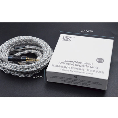 KZ 3.5mm Plug 784-core Blue Silver Mixed Braided Silver-plated Earphone Upgrade Cable For KZ ZS10 Pro / DQ6 / ASX, Cable Length: 1.2m(C Style) - Cable & Splitter by KZ | Online Shopping South Africa | PMC Jewellery | Buy Now Pay Later Mobicred