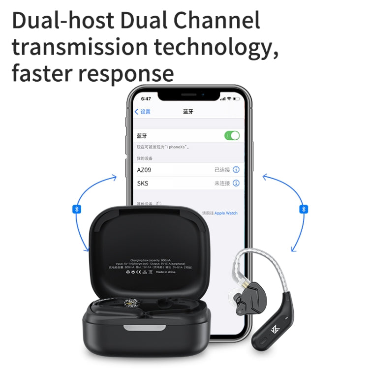 KZ AZ09 Bluetooth Earphone Ear Hook 5.2 Wireless Bluetooth Module Upgrade Cable, Style:B - free shipping - PMC TechLife - Order now!