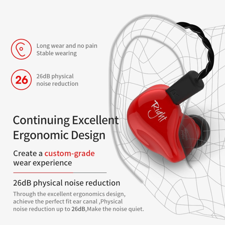 KZ ZS4 Ring Iron Hybrid Drive In-ear Wired Earphone, Standard Version(Black) - In Ear Wired Earphone by KZ | Online Shopping South Africa | PMC Jewellery