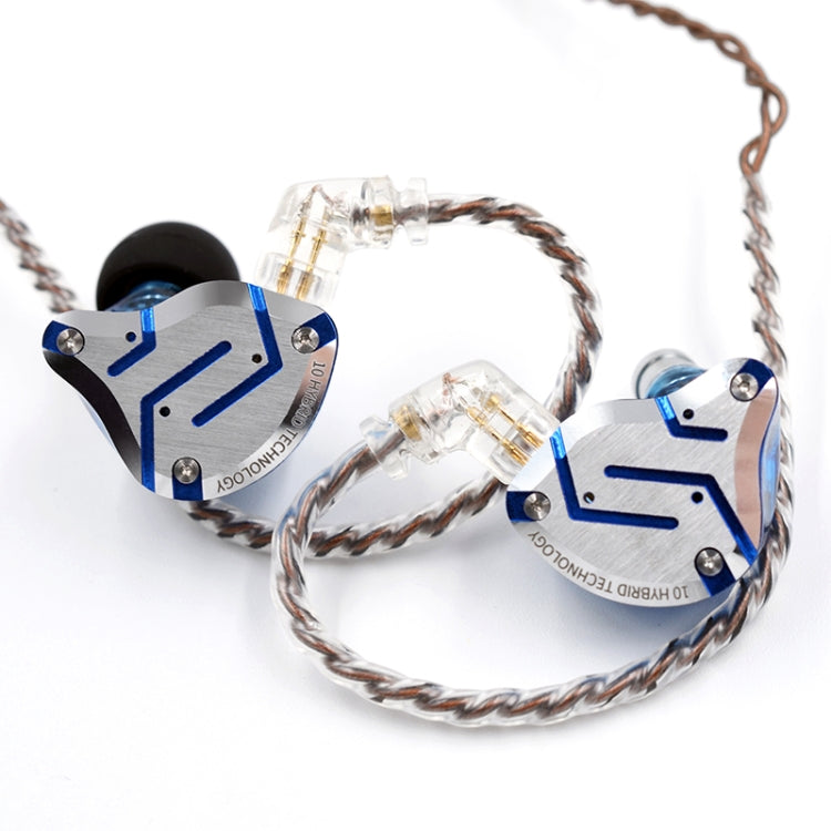 KZ ZS10 Pro 10-unit Ring Iron Gaming In-ear Wired Earphone, Standard Version(Streamer Blue) - free shipping - PMC TechLife - Order now!