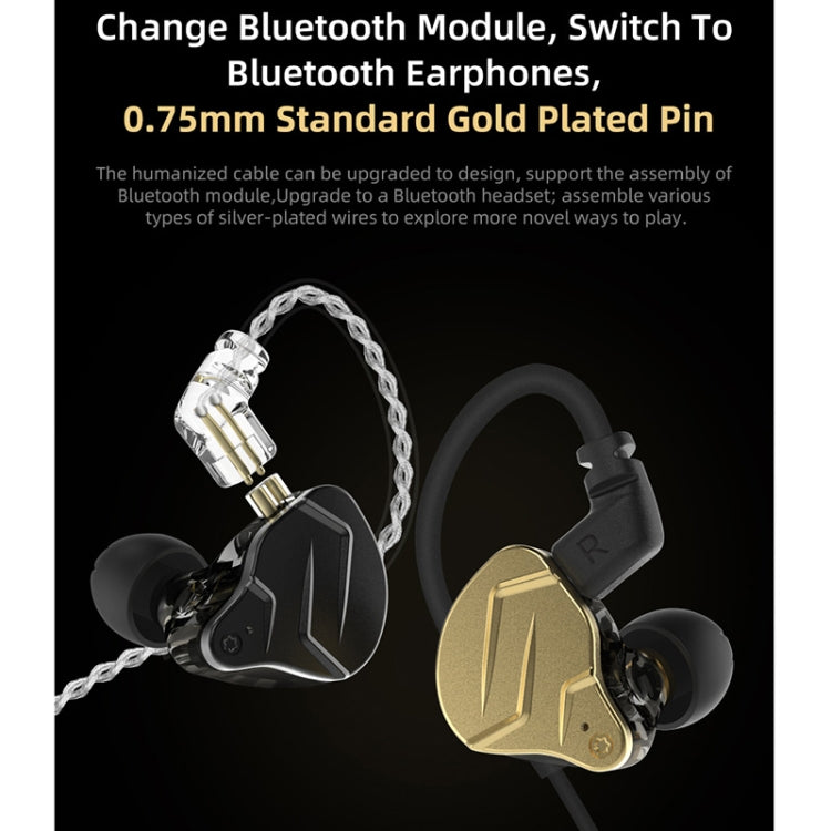 KZ ZSN Pro X Ring Iron Hybrid Drive Metal In-ear Wired Earphone, Standard Version(Black) - In Ear Wired Earphone by KZ | Online Shopping South Africa | PMC Jewellery | Buy Now Pay Later Mobicred