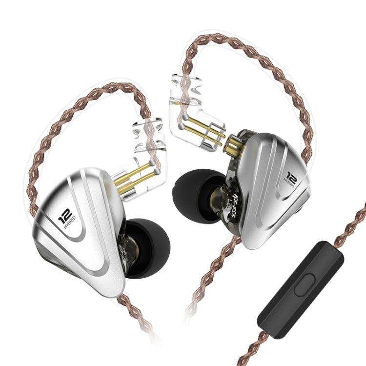KZ ZSX 12-unit Ring Iron Metal Gaming In-ear Wired Earphone, Mic Version(Black) - free shipping - PMC TechLife - Order now!
