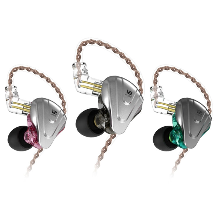 KZ ZSX 12-unit Ring Iron Metal Gaming In-ear Wired Earphone, Mic Version(Black) - In Ear Wired Earphone by KZ | Online Shopping South Africa | PMC Jewellery | Buy Now Pay Later Mobicred