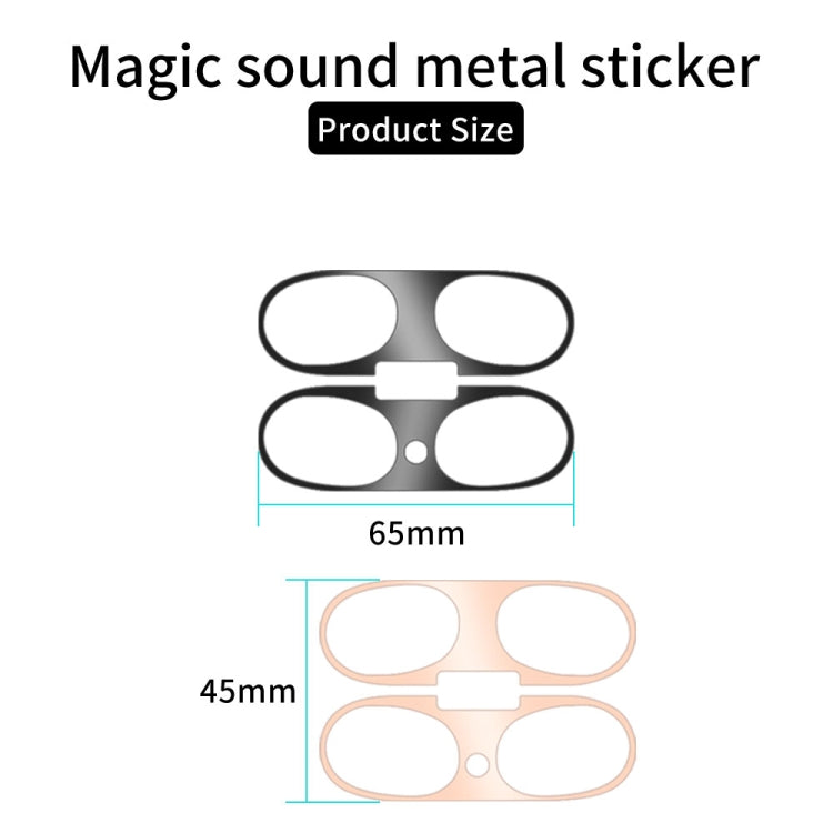 For Beats Studio Buds Wireless Bluetooth Earphone Magic Sound Metal Protective Sticker(Rose Gold) - Protective Sticker by PMC TechLife | Online Shopping South Africa | PMC TechLife