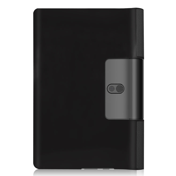 For Lenovo Yoga Smart Tab Custer Texture Horizontal Flip Leather Case with Two-folding Holder(Black) - For Lenovo by PMC Jewellery | Online Shopping South Africa | PMC Jewellery