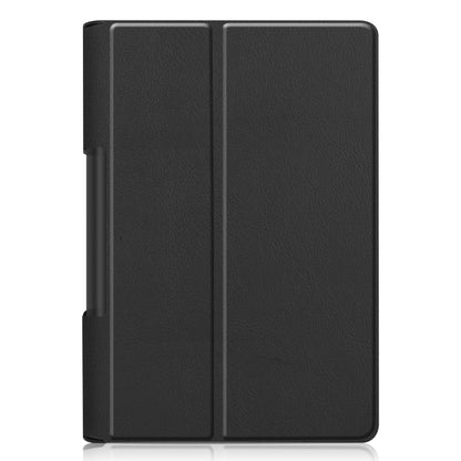 For Lenovo Yoga Smart Tab Custer Texture Horizontal Flip Leather Case with Two-folding Holder(Black) - For Lenovo by PMC Jewellery | Online Shopping South Africa | PMC Jewellery