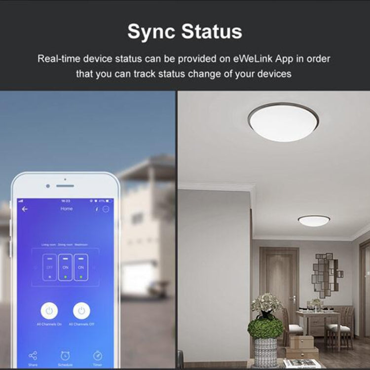 Sonoff T3 US-TX 433 RF WIFI Smart Remote Control Wall Touch Switch, US Plug, Style:Double Buttons - free shipping - PMC TechLife - Order now!