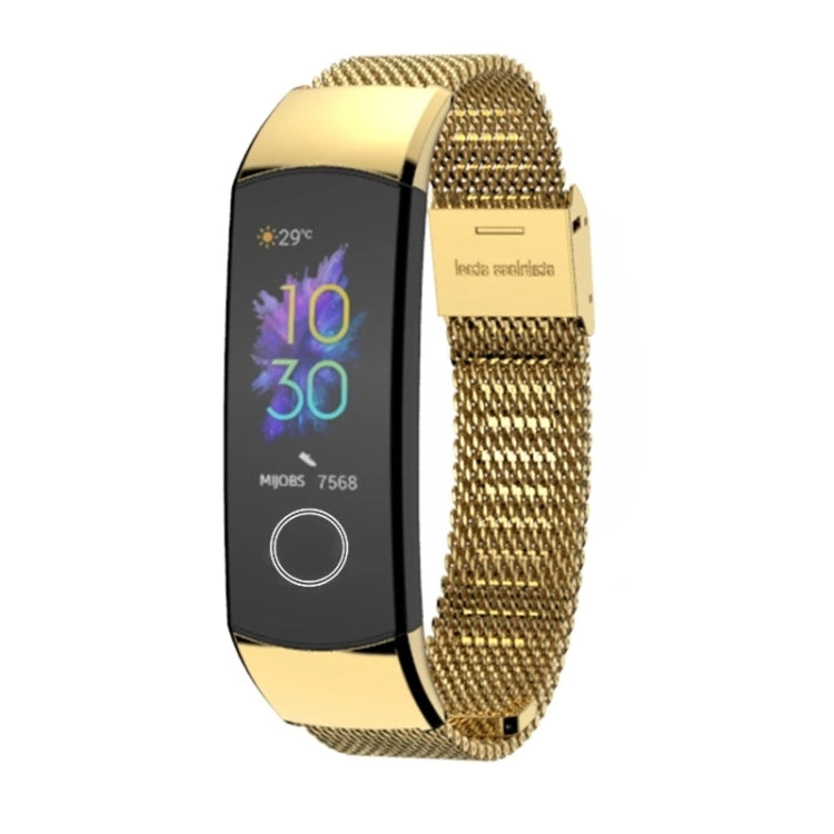 For Honor Band 4 / 5 MIJOBS Milan Stainless Steel Metal Buckle Watch Band(Gold) - Watch Bands by MIJOBS | Online Shopping South Africa | PMC Jewellery | Buy Now Pay Later Mobicred