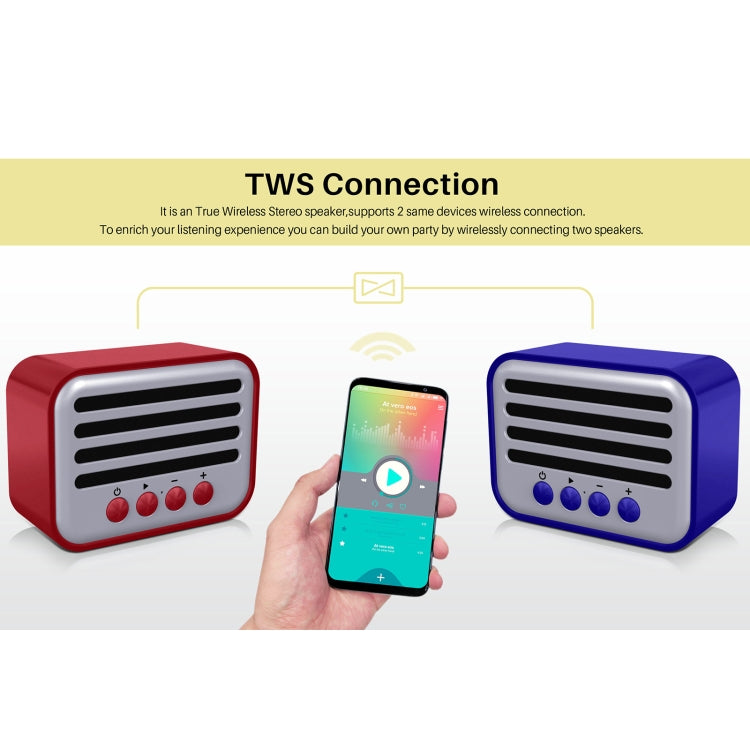 New Rixing NR-102 Mini TWS Bluetooth Speaker(Light Green) - Desktop Speaker by NewRixing | Online Shopping South Africa | PMC TechLife | Buy Now Pay Later Mobicred