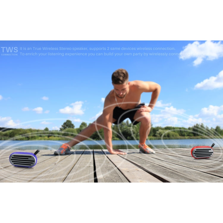 New Rixing NR-105 Mini TWS Metal Bluetooth Speaker Support Hands-free Call / FM(Brown) - Desktop Speaker by NewRixing | Online Shopping South Africa | PMC TechLife | Buy Now Pay Later Mobicred
