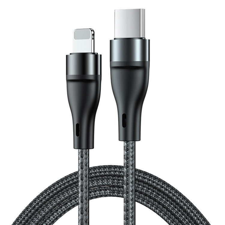 ADC-003 USB-C / Type-C to 8 Pin PD Fast Charging Weave Data Cable for iPhone, iPad, Length:1m(Black) - Normal Style Cable by PMC Jewellery | Online Shopping South Africa | PMC Jewellery