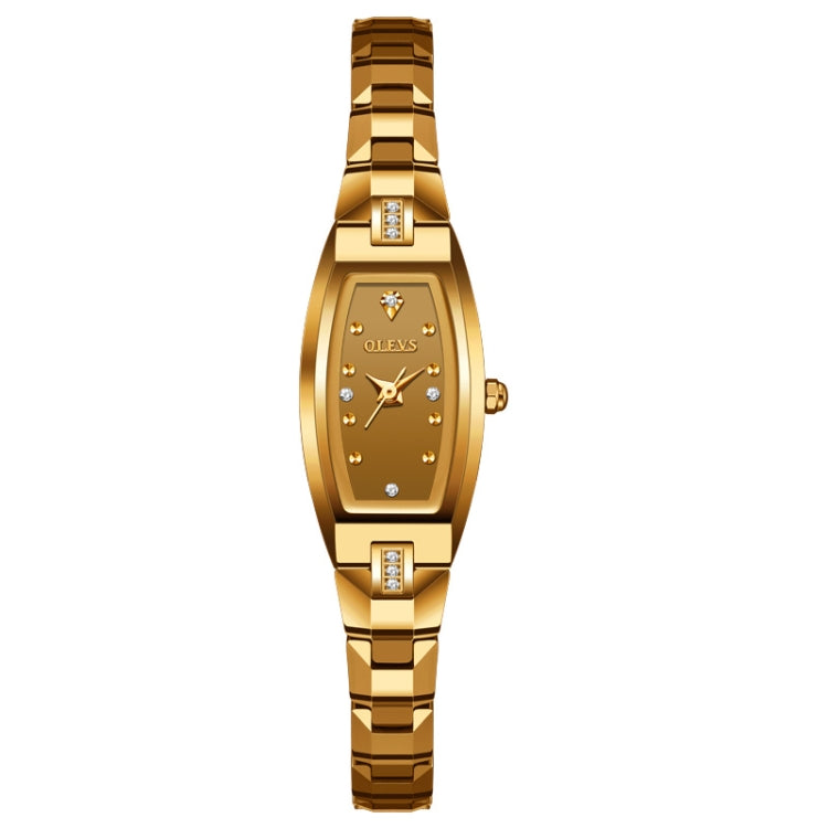 OLEVS 5501 Diamond Small Dial Tungsten Steel Bracelet Quartz Watch for Ladies(Gold) - Metal Strap Watches by OLEVS | Online Shopping South Africa | PMC Jewellery | Buy Now Pay Later Mobicred