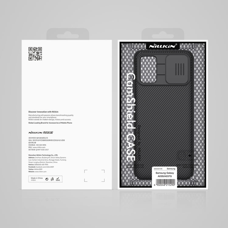 For Samsung Galaxy A03s / A037G NILLKIN Black Mirror Series PC Camshield Full Coverage Dust-proof Scratch Resistant Case(Black) - Galaxy Phone Cases by NILLKIN | Online Shopping South Africa | PMC Jewellery | Buy Now Pay Later Mobicred