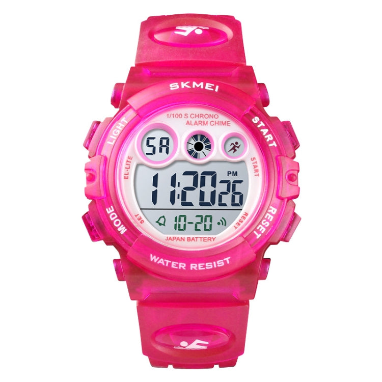 SKMEI 1451 LED Digital Stopwatch Chronograph Luminous Children Sports Electronic Watch(Transparent Rose Red) - LED Digital Watches by SKMEI | Online Shopping South Africa | PMC Jewellery | Buy Now Pay Later Mobicred